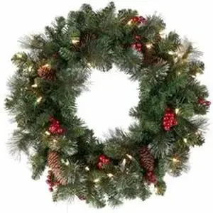 National Tree Company NLT 729083868900 - National Tree Crestwood Spruce Decorative Wreath - Green - Christmas Theme