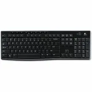 Logitech LOG 920003051 - K270 Keyboard - Wireless Connectivity - RF - 33 ft - 2.40 GHz - USB Interface - Computer - PC - AAA Battery Size Supported - Black
