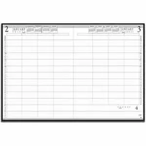 House Of Doolittle HOD 28292 - 4-Person Executive series Daily Appointment Book - Julian Dates - Daily - 1 Year - January 2020 to December 2020 - 8:00 AM to 7:00 PM - Quarter-hourly - 1 Week Single Page Layout - 8" x 11" Sheet Size - Wire Bound - Leather, Paper - Black Cover - 1 Each