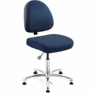 Bevco Precision Manufacturing, Inc BVM 9050MENVY - BEVCO Integra Series Chair - Navy Seat Color - Navy Back Color - Medium Back - 5-star Base - Fabric - 1 Each