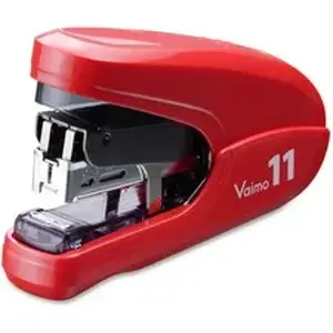 Max Co Ltd MXB HD11FLKRD - MAX Vaimo 11 Compact Stapler - Staples Upto 35 Sheet - Holds Upto 100 Staple - Staple Size: 0.38" - 1.13" Throat Depth - Red - Metal, Plastic - 1 / Each