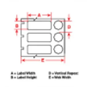 Brady B33-163-499 - AGGRESSIVE ADHESIVE MULTI-PURPOSE NYLON LABELS WITH VIAL TOP FOR B33 PRINTERS -