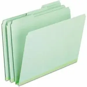 Tops Business Forms PFX 17167 - Pendaflex 1/3 Tab Cut Letter Top Tab File Folder - 8 1/2" x 11" - 1" Expansion - Top Tab Location - Assorted Tab Position - 25 pt. - Light Green - Heavyweight, Rigid, Durable, Expandable Gusset, Reinforced - 0% Fiber Recycled - 25 / Box