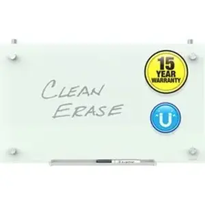 Acco Brands QRT PDEC1830 - Quartet Infinity™ Magnetic Glass Dry-Erase Cubicle Board - 30" (2.5 ft) Width x 18" (1.5 ft) Height - White Tempered Glass Surface - Rectangle - Horizontal/Vertical - Magnetic - 1