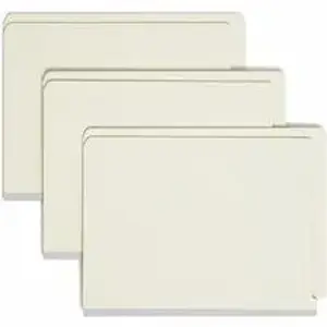 Smead Manufacturing Co. SMD 26200 - Smead Shelf-Master Straight Tab Cut Letter Recycled Top Tab File Folder - 8 1/2" x 11" - 1" Expansion - 25 pt. - Pressboard - Gray, Green - Heavy Duty - 100% Recycled - 1 / Pack