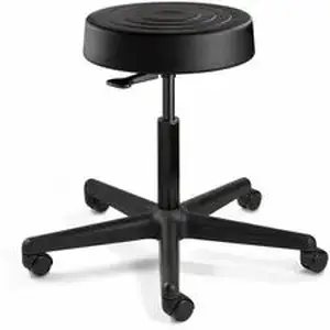 Bevco Precision Manufacturing, Inc BVM S3000 - BEVCO Ergolux Stool - Graphite Seat Color - Memory Foam, Polyurethane Seat Material - 5-star Base - 1 Each
