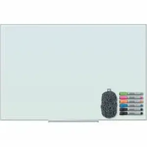 U Brands UBR 3975U0001 - Dry Erase Board - White Glass Surface - Frameless, Stain Resistant, Ghost Resistant - 1
