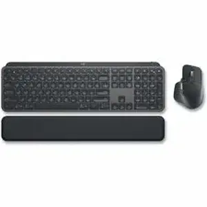 Logitech LOG 920010923 - MX Keys Combo for Business Keyboard & Mouse - USB Wireless Bluetooth Keyboard - USB Wireless Bluetooth Mouse - Darkfield - 8000 dpi - 7 Button - Scroll Wheel - Right-handed - Compatible with PC, Mac - 1 Each