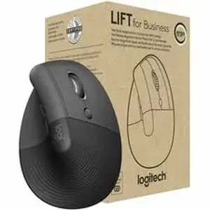 Logitech LOG 910006491 - Lift Ergo Mouse - Optical - Wireless - Bluetooth/Radio Frequency - Graphite - USB - 4000 dpi - Scroll Wheel - 4 Button(s) - Small/Medium Hand/Palm Size - 1 Each