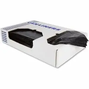 Heritage Bag Company HER X8046QK - Heritage X-Liner Black Heavyweight Can Liners - 45 gal Capacity - 46" Length x 40" Width x 2 mil (51 Micron) Thickness - Black - Resin - Can - 100 / Pack
