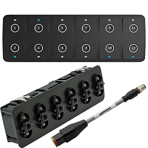 Maretron A3802-2 - CKM12 Keypad w/CKM to NMEA 2000® Adapter Cable - 0.2M (Horizontal Orientation)