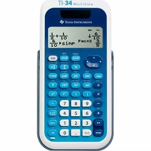 Texas Instruments TI-34MV - TI-34 MultiView Scientific Calculator - 4 Line(s) - Battery/Solar Powered - 0.8" Height x 3.2" Width x 6.1" Depth - 1 Each