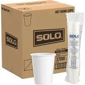 Dart Container Corporation SCC 370W2050 - Solo 10 oz Paper Hot Cups - 10 fl oz - White - Paper - Hot Drink, Cold Drink, Beverage - 50/Pack - 20 / Carton