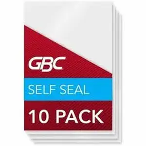 Acco Brands GBC 3745685 - GBC Self Sealing Laminating Pouches - Sheet Size Supported: Wallet-size - Laminating Pouch/Sheet Size: 2.38" Width x 3.88" Length x 8 mil Thickness - Glossy - for Document, Photo - Self-adhesive, Easy Peel, Durable - Clear - 10 / Pack