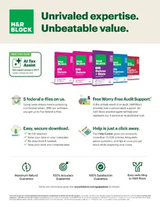 H&r Block 1013800-25 - TAX SOFTWARE 25 BASIC WIN/MAC ANT ESD