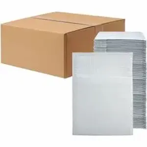 Central National Gottesman LDN XPLRPBM5 - Lindenmeyr Explorer Poly Self-Seal Bubble Mailers - Bubble/Shipping - #5 - 10 1/2" Width x 16" Length - Self-sealing - White - Polyethylene - 1 / Carton