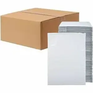 Central National Gottesman LDN XPLRPBM4 - Lindenmeyr Explorer Poly Self-Seal Bubble Mailers - Bubble/Shipping - #4 - 9 1/2" Width x 14 1/2" Length - Self-sealing - White - Polyethylene - 1 / Carton