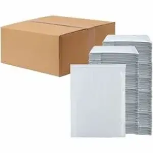 Central National Gottesman LDN XPLRPBM0 - Lindenmeyr Explorer Poly Self-Seal Bubble Mailers - Bubble/Shipping - #0 - 6 1/2" Width x 10" Length - Self-sealing - White - Polyethylene - 1 / Carton