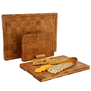 Megachef MC-B128 - Bamboo Checkered Cutting Board Set