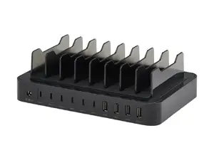 Tripp Lite U280-010-ST6C4A - 10-PORT USB CHARGING STATION WITH STORAGE BRACKETS - 6 USB-C AND 4 USB-A PORTS,