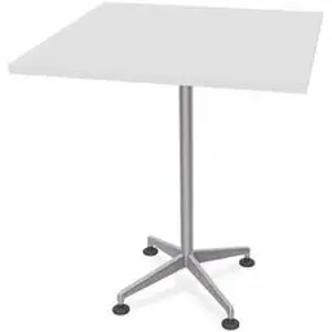 Specialt SCT ZIAH27MSWH8 - Special-T ZIA Series Hospitality Tables Collection - Square Top - Powder Coated X-shaped Base - Mid-Century Modern Style x 36" Table Top Width x 36" Table Top Depth - 42" Height - Hospitality, Office - White