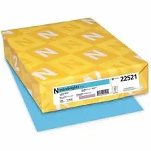 Wausau Coated Products WAU 22521 - Wausau Paper Astrobrights 24 lb Colored Paper - Letter - 8 1/2" x 11" - 24 lb Basis Weight - Acid-free, Lignin-free, Heavyweight - Blue - 500 Sheets - 500 Sheets per Ream - 1 Ream