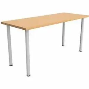 Safco Products SAF JN6024FTGFMP - Safco Jurni Multi-Purp. Table w/Post Leg & Glides - Powder Coated Post Leg Base - Modern Style x 60" Table Top Width x 24" Table Top Depth x 1.10" Table Top Thickness - 29" Height - Multipurpose - Assembly Required - Fusion Maple - Laminate Top Material - 1 Each