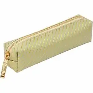 Pukka Pads 2000, Ltd PKP 9981GNHZE - Pukka Pads Haze Carrying Case Pencil - Green - Vegan Leather, Faux Leather, Synthetic Leather Body - Holographic Geometric Gold, Gold Foil, Classy Geometric - 2" Height x 7.9" Width - 1 Each
