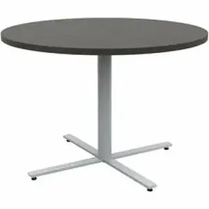 Safco Products SAF JN42RDX29ANT - Safco Jurni Cafe Table with Round Top - Round Top - Textured, Powder Coated Base - 42" Table Top Diameter - 29" Height - Cafeteria, Breakroom - Assembly Required - Asian Night - Laminate Top Material - 1 Each