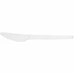 Vegware Ltd VEG VWKN65 - Vegware CPLA Cutlery - Knife - Knife - Crystallized Polylactic Acid (CPLA) - White - 1000 / Carton