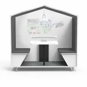 Nook NOK NOOK002W - Huddle - 77" Height x 78" Width x 30.3" Depth - White - 1 Each