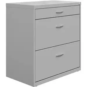 Nusparc NPR LF318BBSR - Pencil Drawer Lateral File - 30" Width x 17.6" Depth x 31.7" Height - 2 x Drawer(s) for File, Pencil - Letter - Lateral - Interlocking, Anti-tip, Ball Bearing Slide, Ball-bearing Suspension, Removable Lock, Durable, Nonporous Surface, Adjustable Leveler - Silver - Steel - Recycled