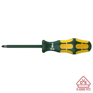Wera 05004780001 - Kraftform Plus VDE 168i Square Socket Insulated Screwdriver