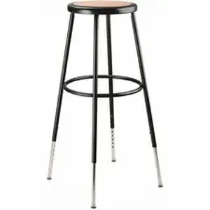 National Public Seating Corp. NPS 6230H10 - National Public Seating 6200 Series Heavy-Duty Stools - Masonite Seat Color - Masonite Seat Material - Black Frame Color - Steel Frame Material - Four-legged Base - Black - 1 Each