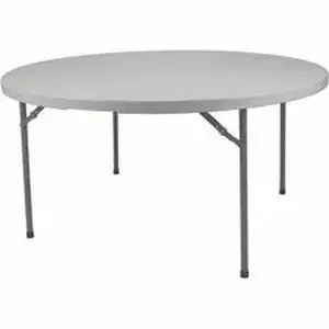 National Public Seating Corp. NPS CMFIH48R - National Public Seating Fold-in-Half Tables - Speckled Gray Round Top - Four Leg Base - 4 Legs - 700 lb Capacity - 2" Table Top Thickness x 48" Table Top Diameter - 29.20" Height - Industry, Indoor, Outdoor, Meeting, Training - Plastic, Polyethylene Top Material - Steel Base Material - Steel Frame Material - 1 Each