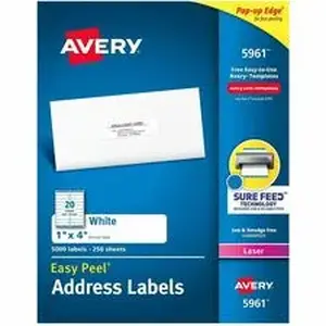 Avery Dennison AVE 5961 - Easy Peel Address Labels 1x4
