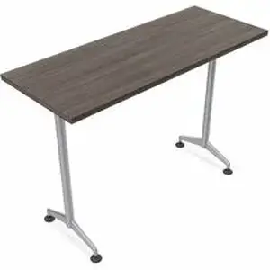 Specialt SCT ZT75BHMSGD8 - Special-T ZIA Series Training Tables Collection - Rectangle Top - Powder Coated T-shaped Base x 24" Table Top Width x 60" Table Top Depth - 42" Height - Training - Gray Driftwood