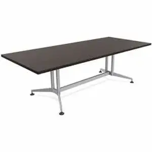 Specialt SCT ZCON55MSER2 - Special-T ZIA Series Conference Tables Collection - Rectangle Top - Powder Coated Double Column Base x 96" Table Top Width x 48" Table Top Depth - 29" Height - Conference Room, Meeting - Ebony Recon
