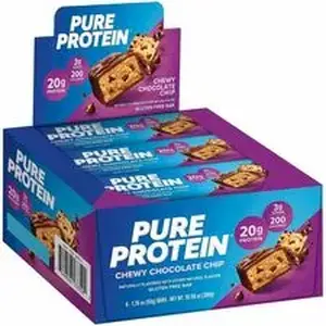 Pure Protein NRN 13353 - Bars - Low Sugar, Gluten-free - Chocolate Chip, Natural - 6 / Box