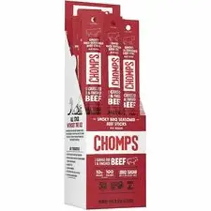 We Are The Chompians Llc CHS CB24 - CHOMPS Beef Jerky Sticks - Barbeque - 1.15 oz - 24 / Pack
