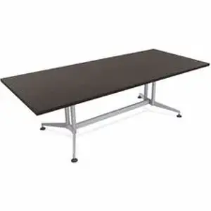 Specialt SCT ZCON52MSER2 - Special-T ZIA Series Conference Tables Collection - Rectangle Top - Powder Coated Double Column Base x 84" Table Top Width x 48" Table Top Depth - 29" Height - Conference Room, Meeting - Ebony Recon