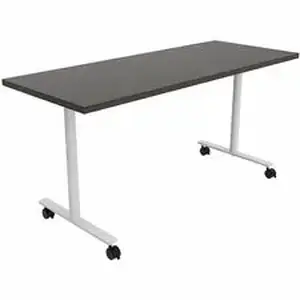 Safco Products SAF JN6024FXCANT - Safco Jurni Multi-Purp. Table w/T-Leg & Casters - Textured T-shaped, Powder Coated Base - 60" Table Top Width x 24" Table Top Depth x 1.10" Table Top Thickness - 29" Height - Multipurpose - Assembly Required - Asian Night - Laminate Top Material - 1 Each