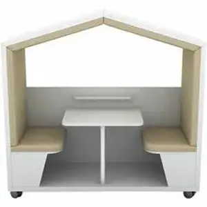 Nook NOK NOOK004W - Privacy Booth - 77" Height x 79" Width x 30" Depth - White - Laminate - 1 Each
