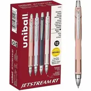 Uniball UBC 70949 - �� Jetstream RT Retract Ballpoint Pens - Retractable - Assorted Ink - Hybrid - Writing, Drawing, Project - 1 Dozen