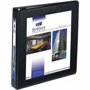 Avery Dennison AVE 68054CT - Avery® One Touch EZD Locking Ring View Binders - 1" Binder Capacity - Letter - 275 Sheet Capacity - 1 2/5" Spine Width - 1" Ring(s) - Fastener(s): D-Ring - Pocket(s): 2, Internal - Metal, Chipboard, Vinyl - Black - Recycled - One Touch Ring, Locking Ring, Gap-free Ring, Business Card Holder, Clear Overlay, Exposed Rivet, Heavy Duty - 12 / Carton