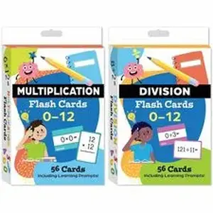 Shell Education SHL 160969 - Multiplication & Division Flash Card 2-Deck Set - Theme/Subject: Fun - Skill Learning: Multiplication, Division, Mathematics - 6-13 Year - 2 Box