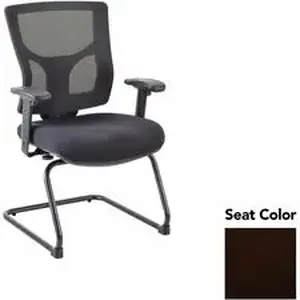 Lorell LLR 62009105 - Conjure Sled Base Guest Chair - Canyon Nightfall Polyurethane Foam Seat - Mesh Back - Mid Back - Cantilever, Sled Base - Armrest - 1 Each