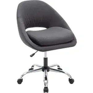Nusparc NPR CH305FNGY - Resimercial Lounge/Task Chair - Neutral Gray Seat Color - Fabric Seat Material - Low Back - 5-star Base - Gray - 1 Each