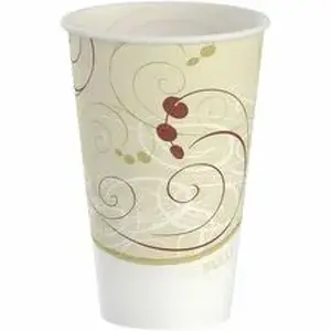 Dart Container Corporation SCC R12NJ8000 - Solo Waxed Paper Cups - Symphony - 12 fl oz - Beige - Wax Paper - Cold, Beverage, Iced Tea, Smoothie, Milk Shake - 2000 / Carton