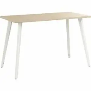 Bush Industries BSH VSD148NE - Bush Business Furniture Vista Office Furniture Collection - Material: Thermofused Laminate (TFL), Steel, Plastic, Metal, Engineered Wood, Melamine - Finish: Natural Elm - Long Lasting, Durable, Scratch Resistant, Stain Resistant, Damage Resistant, Wire Management Channel, Grommet, Cable Management, Adjustable Leveler - For Computer, Office